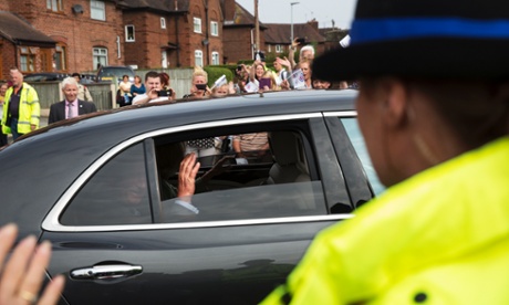 Prince Charles on his tour of Chester.