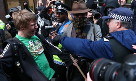 Student and officer scuffle