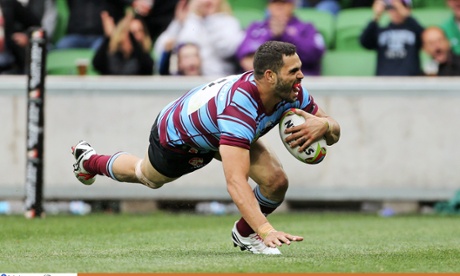 Greg Inglis put Australia ahead. Photo: Action Images / Jason O'Brien.