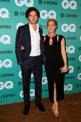 Vincent Fantauzzo and Asher Keddie arrive for the GQ Men Of The Year awards 2014.