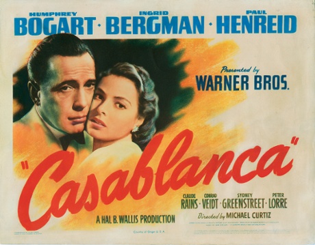 movie poster Casablanca 1942 bogart bergman