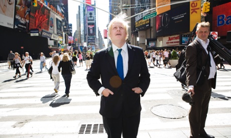 Boris Johnson in Times Square, New York, in 2009.