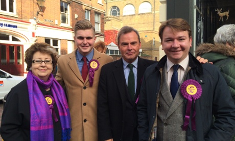 A Ukip delegation (left to right): Margot Parker MEP; Dan, an activist; Peter Whittle, Ukip culture spokesman; Tim Aker MEP