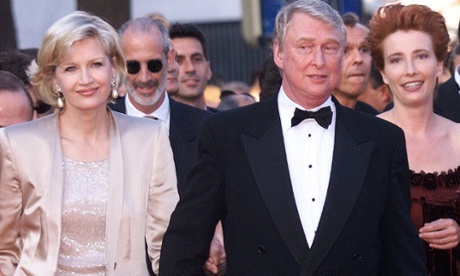 Mike Nichols in 1998 with wife Diane Sawyer and one-time star Emma Thompson