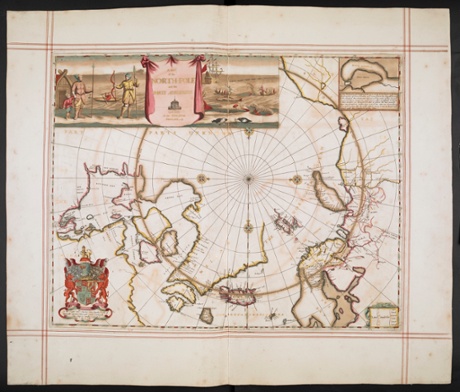 A map of the North Pole and parts adjoining, Moses Pitt, from The English Atlas (1680) – the personal atlas of King Charles II.