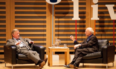 Michael White interviewing Ken Clarke at a Guardian Live event in London, November 2014