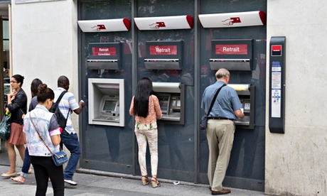 Using a cash machine in France