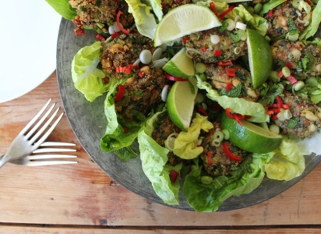 Fadime's pic of her delicious couscous koftas with chorizo.