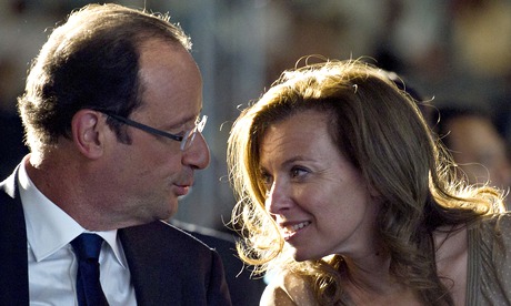 François Hollande with Valérie Trierweiler in 2012