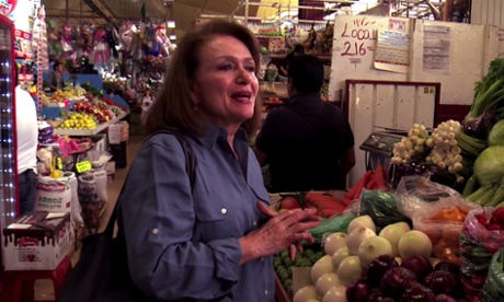 Margarita Carrillo Arronte doing a spot of shopping.