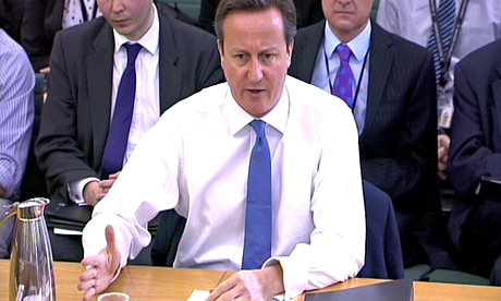 David Cameron talks about devolution at the liason select committee