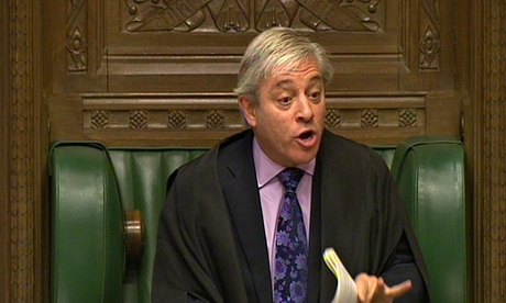 Commons Speaker John Bercow tries to restore order during prime minister's questions