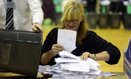 Votes being counted at Medway Park