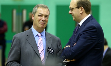 Nigel Farage (left) with Mark Reckless at the Rochester count