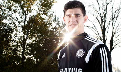 Thibaut Courtois enjoys the sunshine.