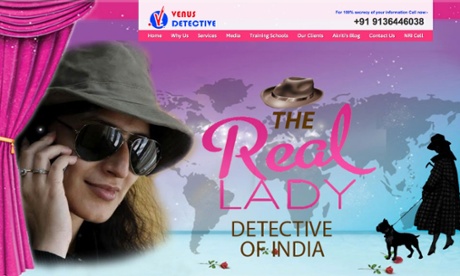 Female touch ... the Venus Detective Agency website