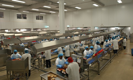 Sandwich production at the Greencore factory in Northampton.