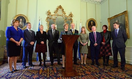 Scotland's first minister Nicola Sturgeon and her new cabinet.