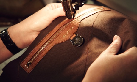 At work on the production line at Mulberry's Rookery factory in Somerset.