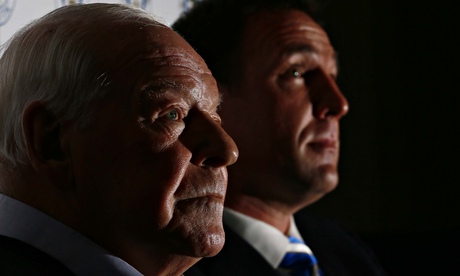 Dave Whelan’s red line. Photograph: Jason Cairnduff/Action Images