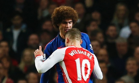 Here is the headbutt from Wilshere
