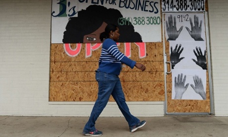 Ferguson business boarded up