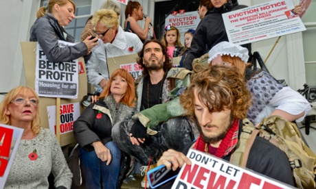 Residents campaigning at the New Era estate.