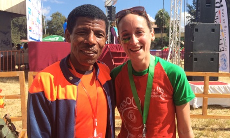 Just your average post-race photo ... The Great Ethiopian Run