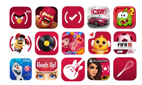 25 popular iOS apps are taking part in the Red campaign.