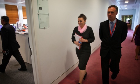 Independent senator Jacqui Lambie and barrister and poppy grower Glynn Williams, who was one of her advisors on her defection.
