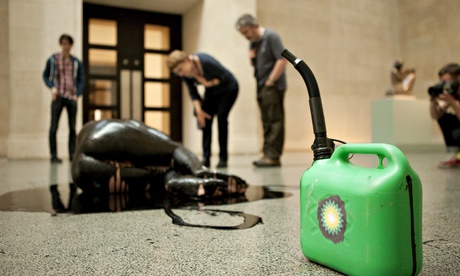 Artists from art activist group Liberate Tate