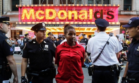 US Money Mcdonalds stike arrest