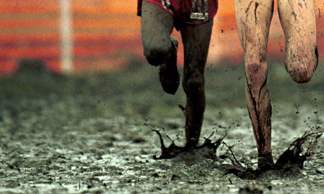 Cross country in the mud