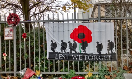 Memorial to Lee Rigby, Woolwich barracks.
