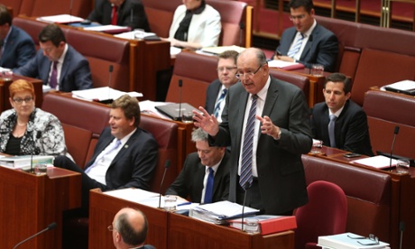 The Defence minister David Johnston during question time.