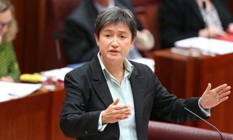 The Leader of the Opposition in the Senate Penny Wong during question time.