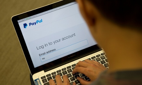 Logging into paypal