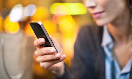Woman using smartphone
