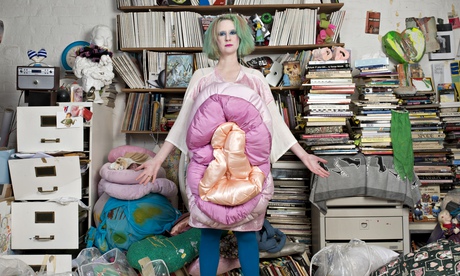 Artist Julie Verhoeven in her studio on Walworth Road, London.