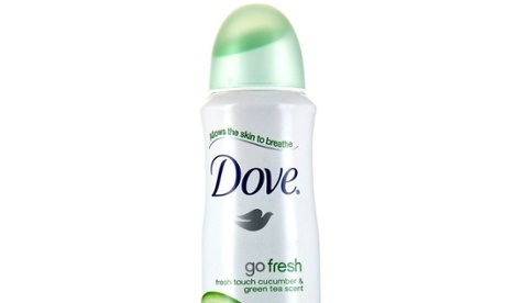 Dove Go Fresh cucumber and green tea deoderant.
