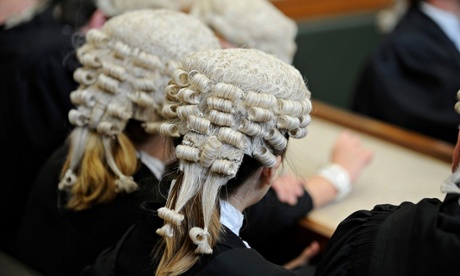 Members of the bar wearing barristers' wigs