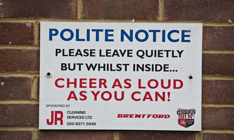 A sign at Griffin Park