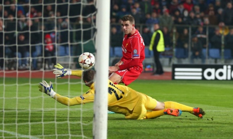 Jordan Henderson scores his side's second goal.