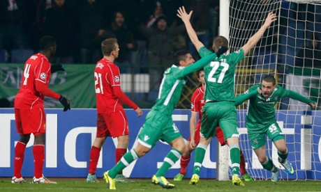 Georgi Terziev celebrates scoring for Ludogorets.