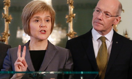 John Swinney with Nicola Sturgeon, Scotland's new first minister