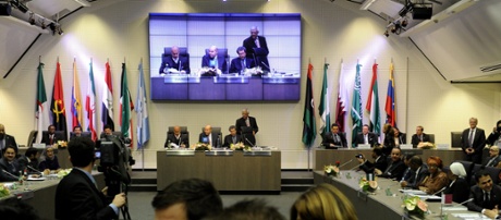 The start of the 166th OPEC Conference in Vienna, 27 November 2014.