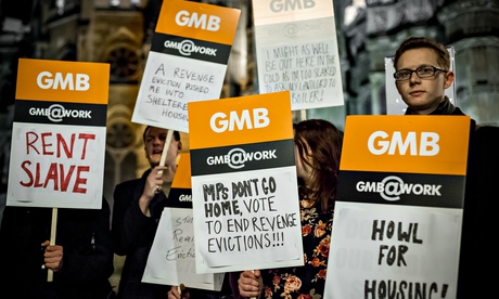 'End Revenge Evictions' protest 