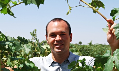 Andrés Iniesta at his family vineyard in Spain