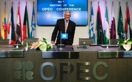 OPEC Secretary-General Abdullah al-Badri arrives for a news conference after a meeting of OPEC oil ministers at OPEC's headquarters in Vienna November 27, 2014.