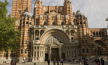 An exterior view of Westminster Cathedral.